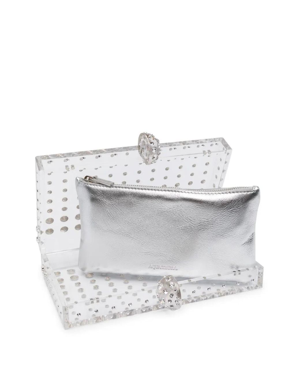 Aquazzura Gray Tequila Clutch Bag
