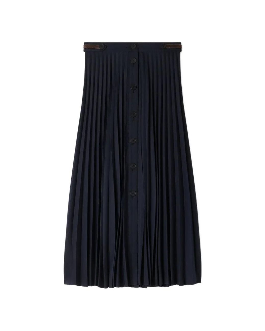 Sandro Blue Long Pleated Skirt
