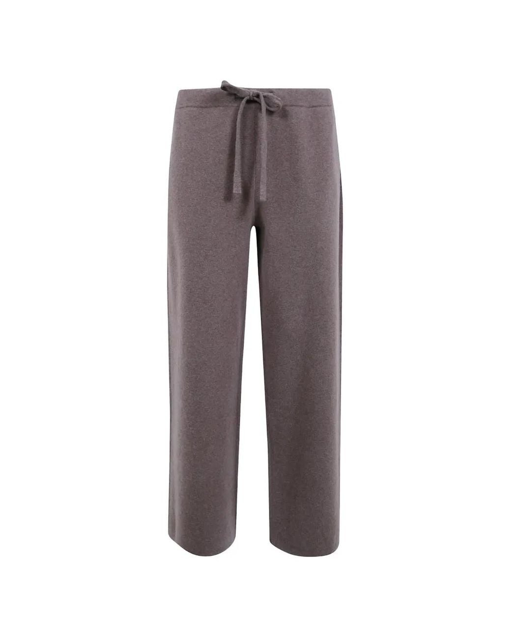 Nuur Gray Drawstring-Waist Knitted Track Pants for men