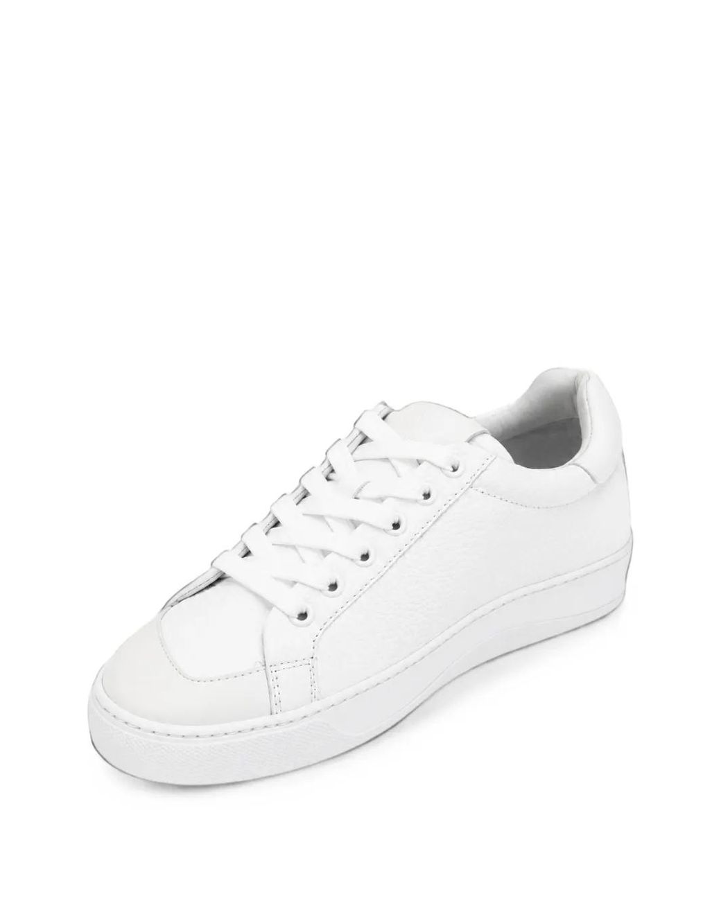 Axept White Marks Grained-Leather Panelled Sneakers