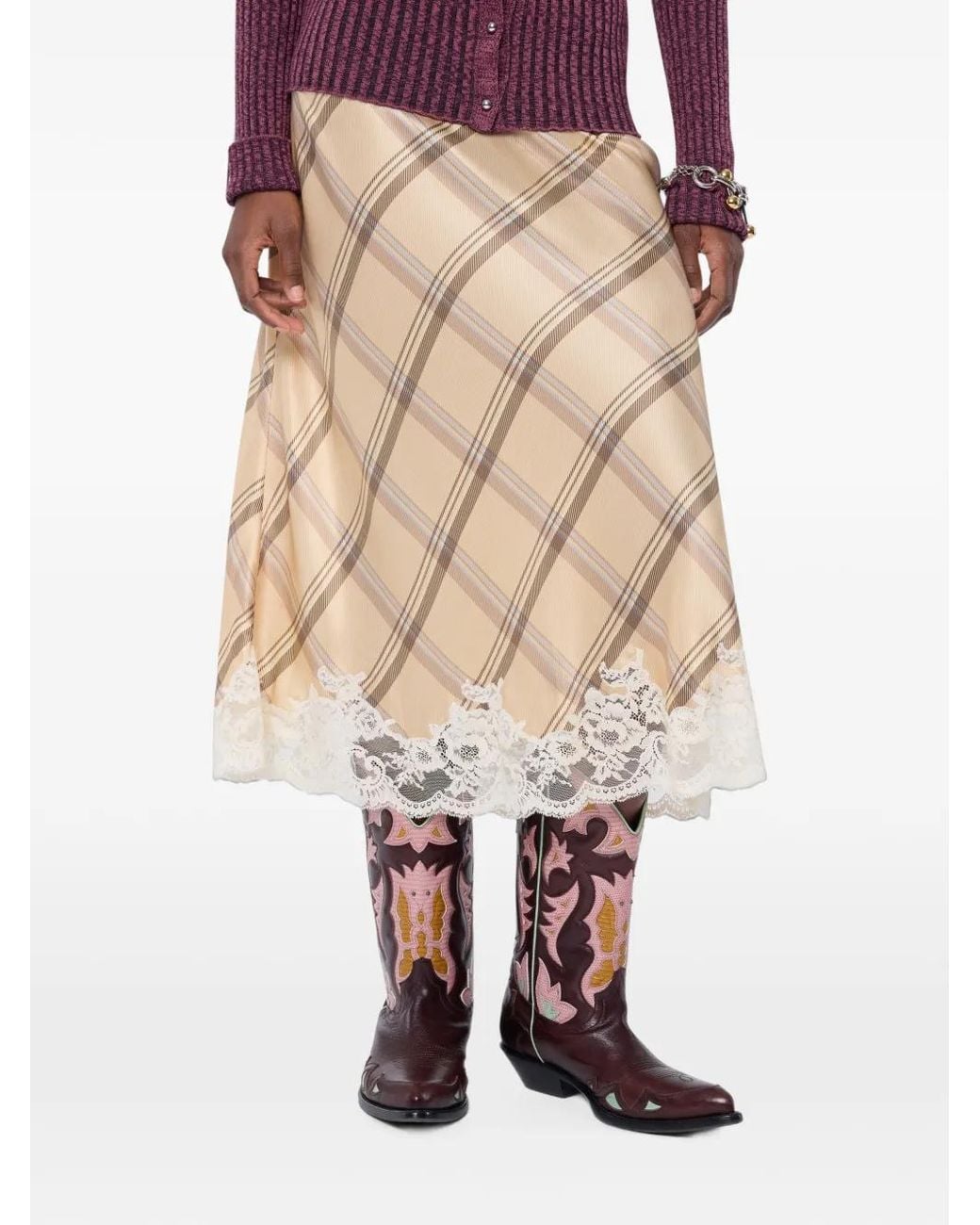 Rabanne Natural Midi Skirt