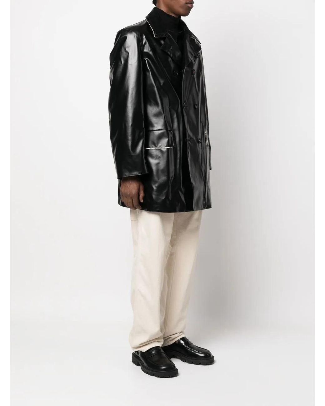 Maison Margiela Black Double-breasted Coat