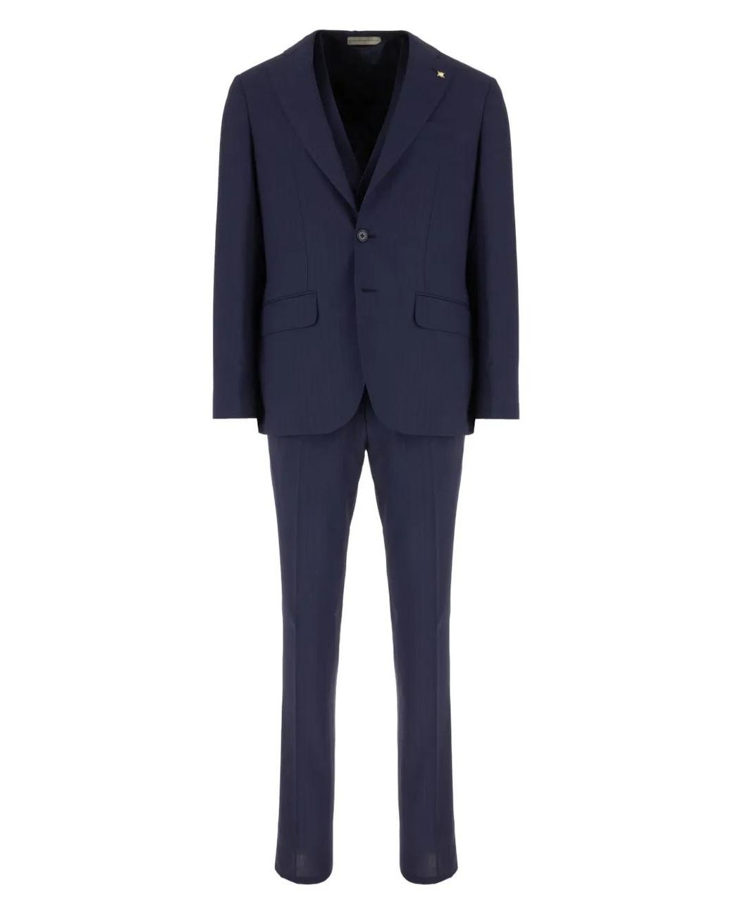 Corneliani Blue Pinstripe Single-Breasted Suit (Set Of Three) for men