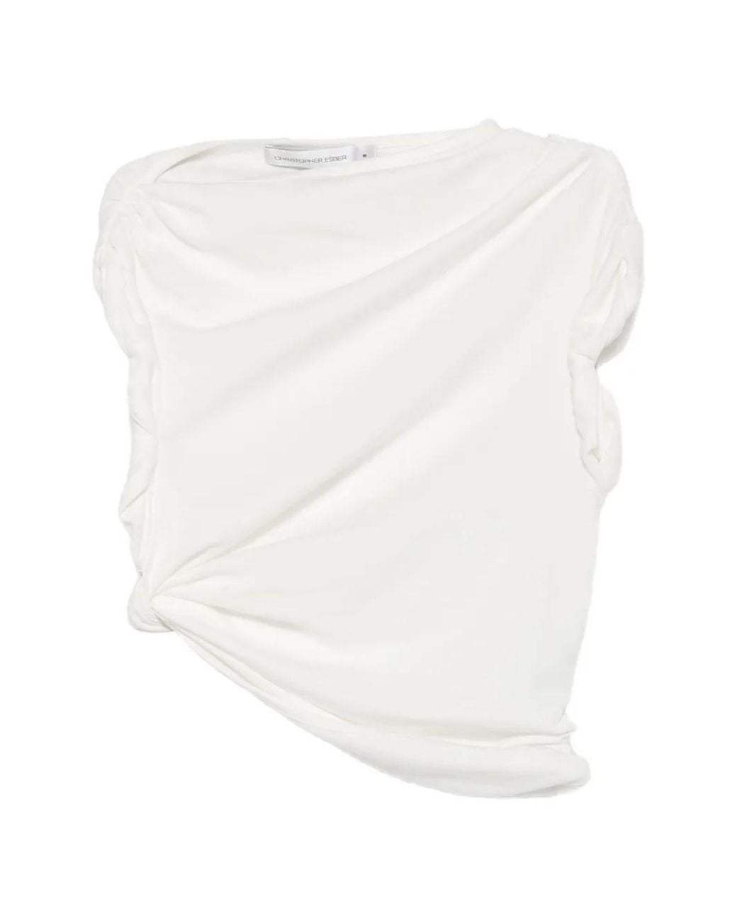 Christopher Esber White Rolled Twisted T-Shirt