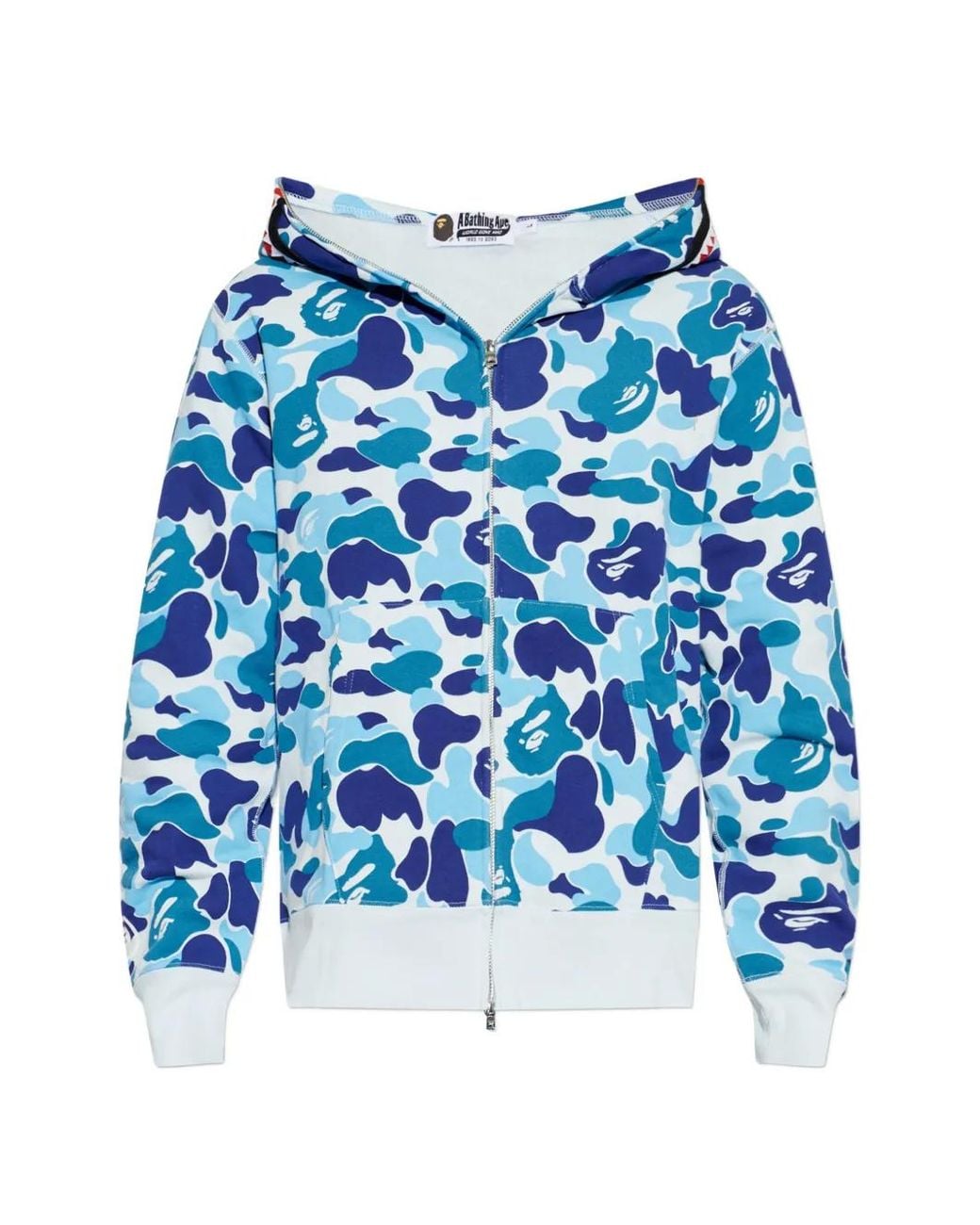 A Bathing Ape Blue Camouflage-Print Hoodie for men