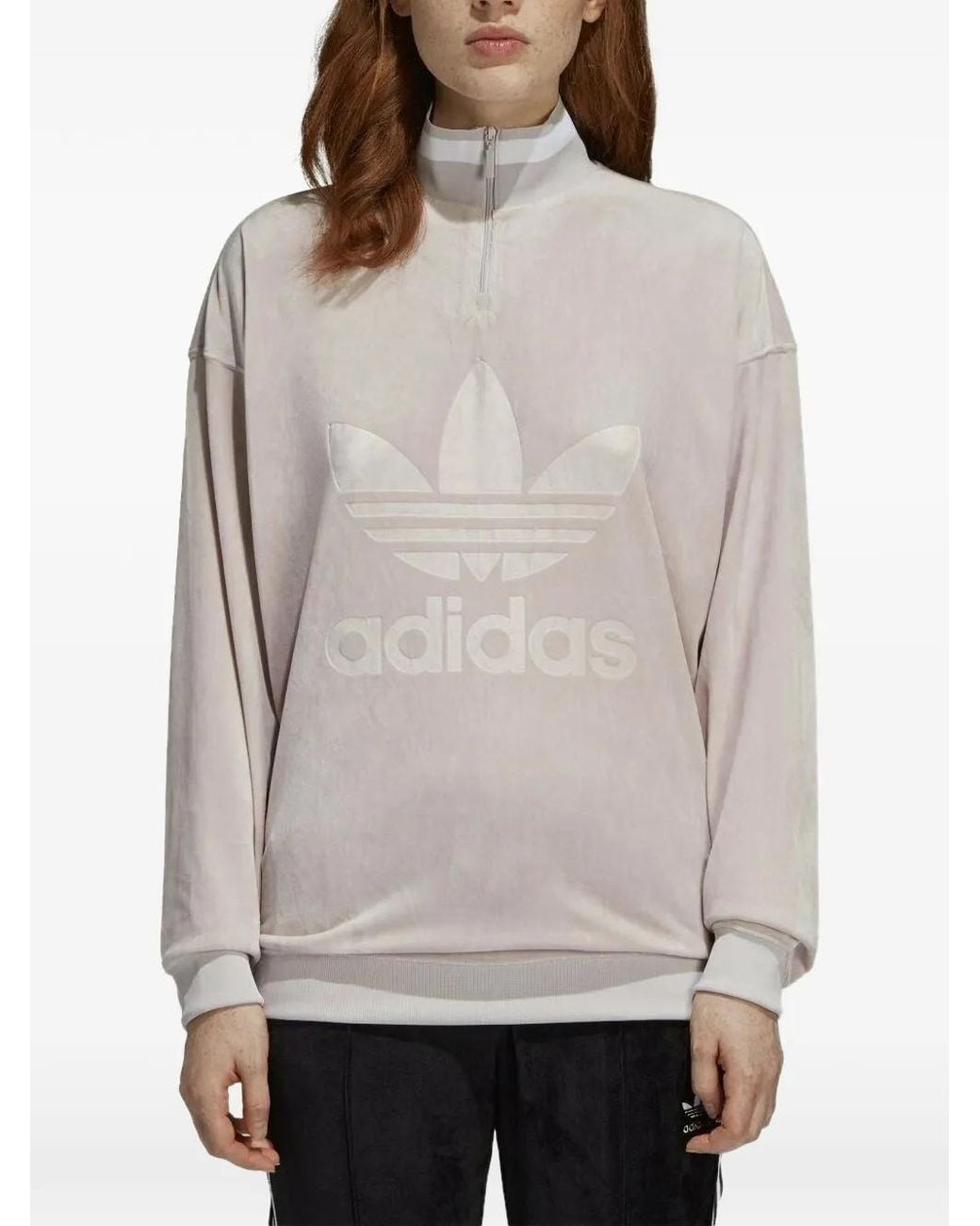 Adidas Gray Half-Zip Sweatshirt