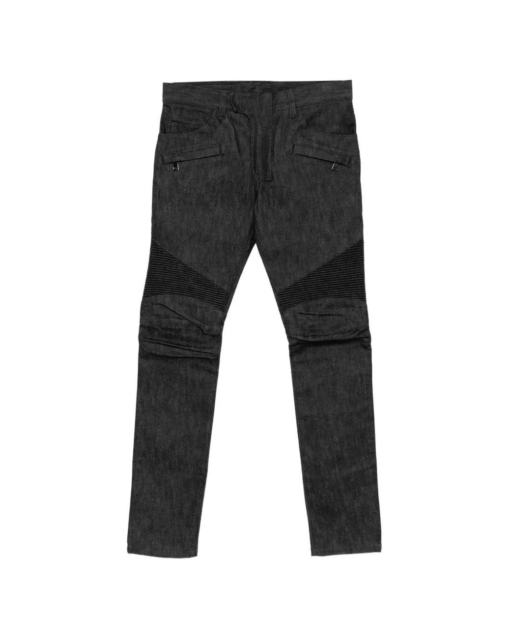 Vaqueros Biker A Paneles Balmain de hombre de color Black