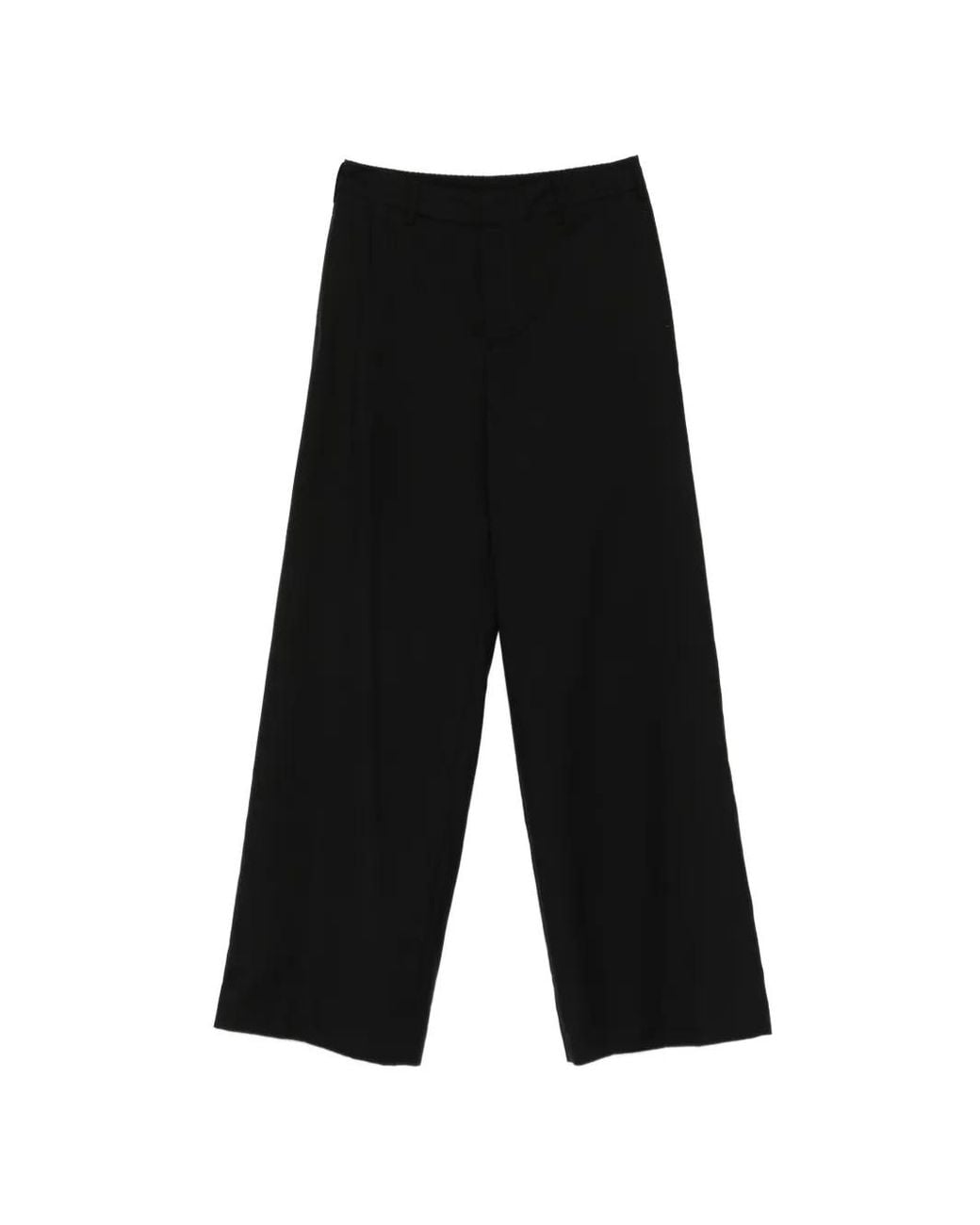 PT Torino White Lorenza Wide-Leg Trousers