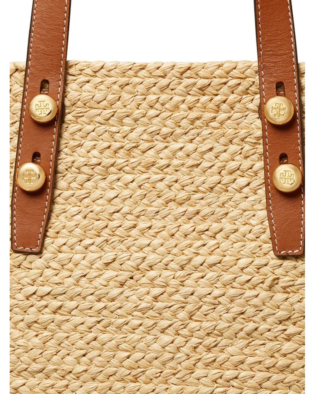 Tory Burch Natural Small Romy Basket Tote Bag