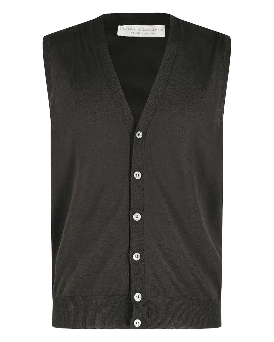 FILIPPO DE LAURENTIIS Black Gilet En Peau De Mouton Retournée for men