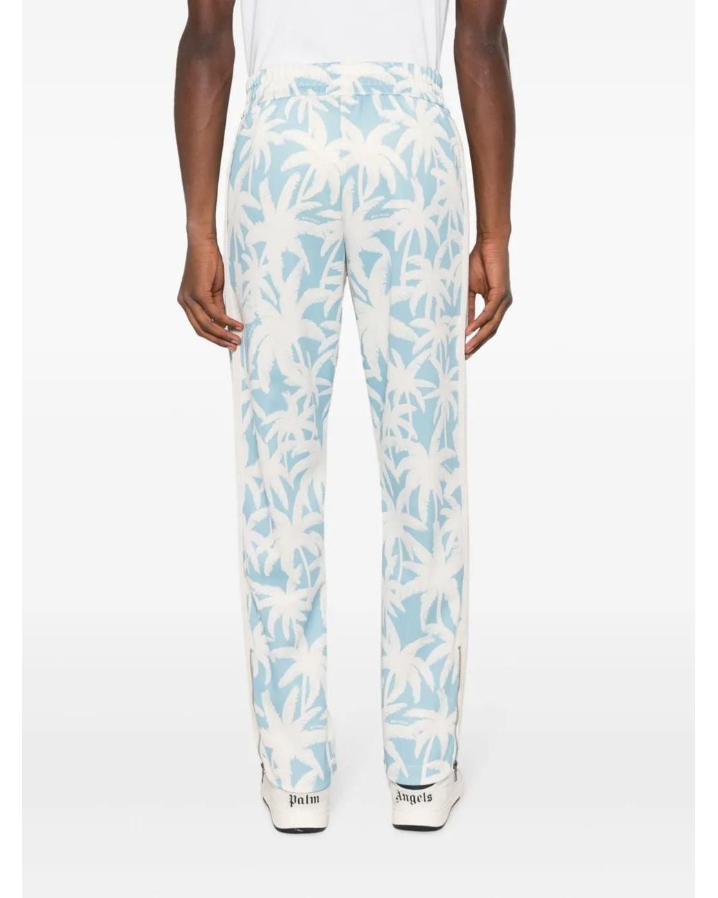 Palm Angels Blue Palms Track Pants for men