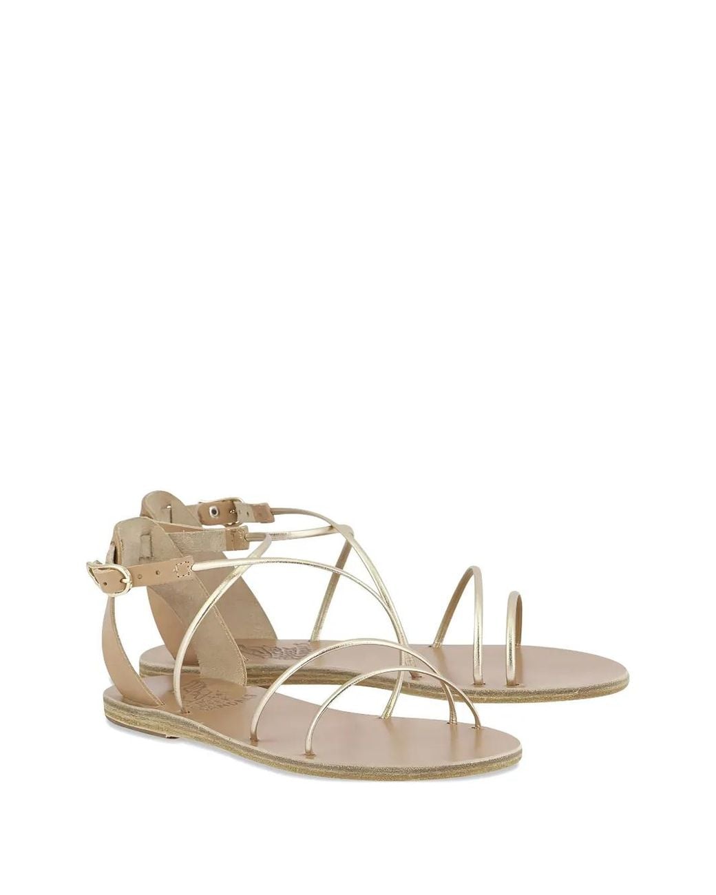 Ancient Greek Sandals Meloivia Metallic Leather Sandals