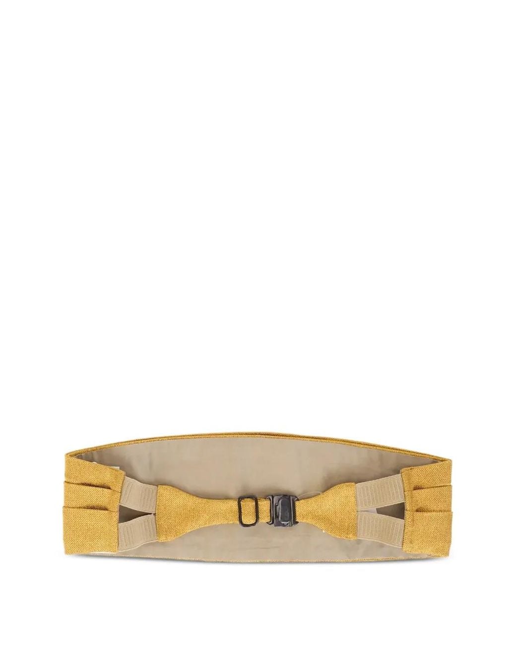 The Erose Pleated Metallic-Effect Belt