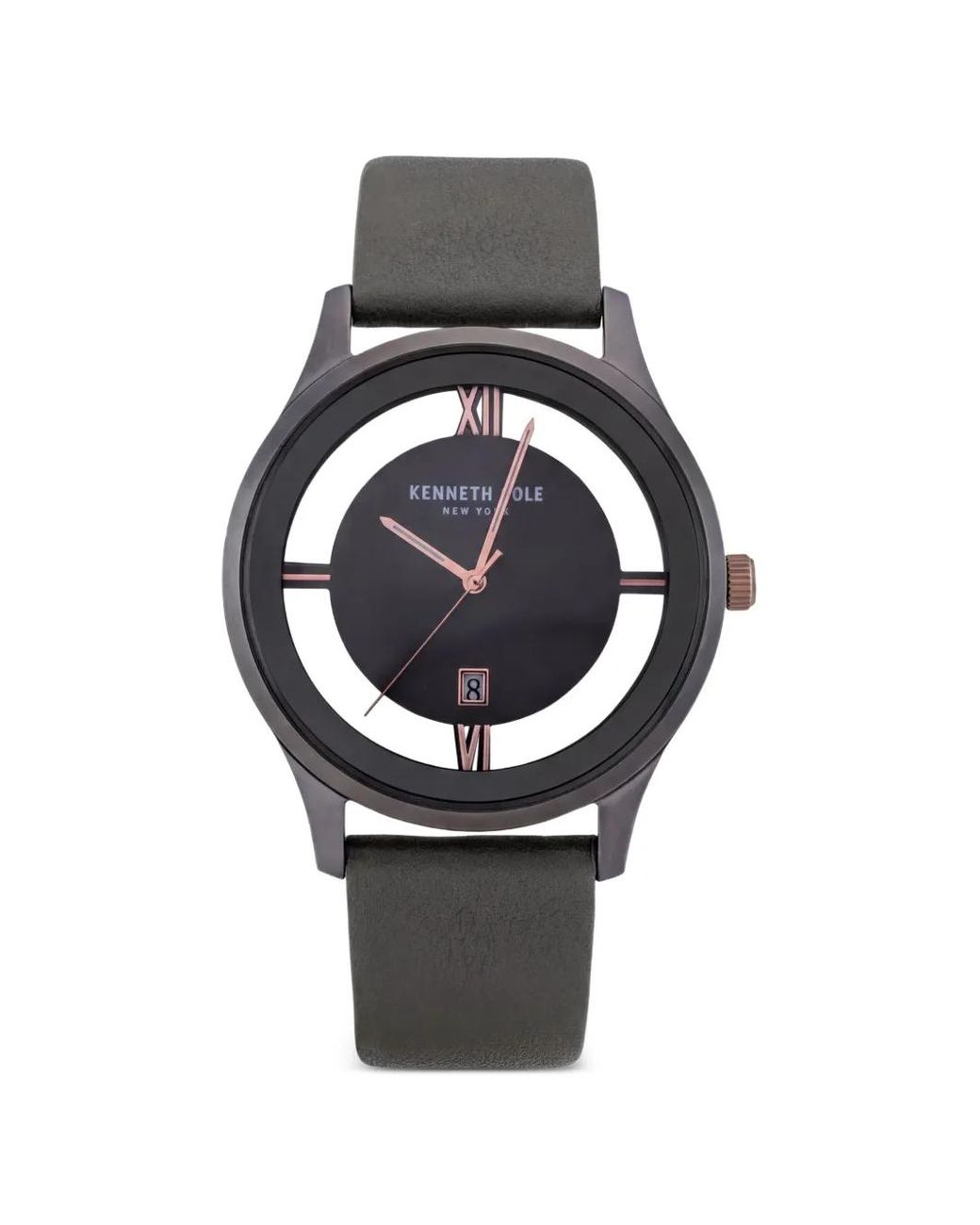 Kenneth Cole Black Montre Skeleton Mm for men