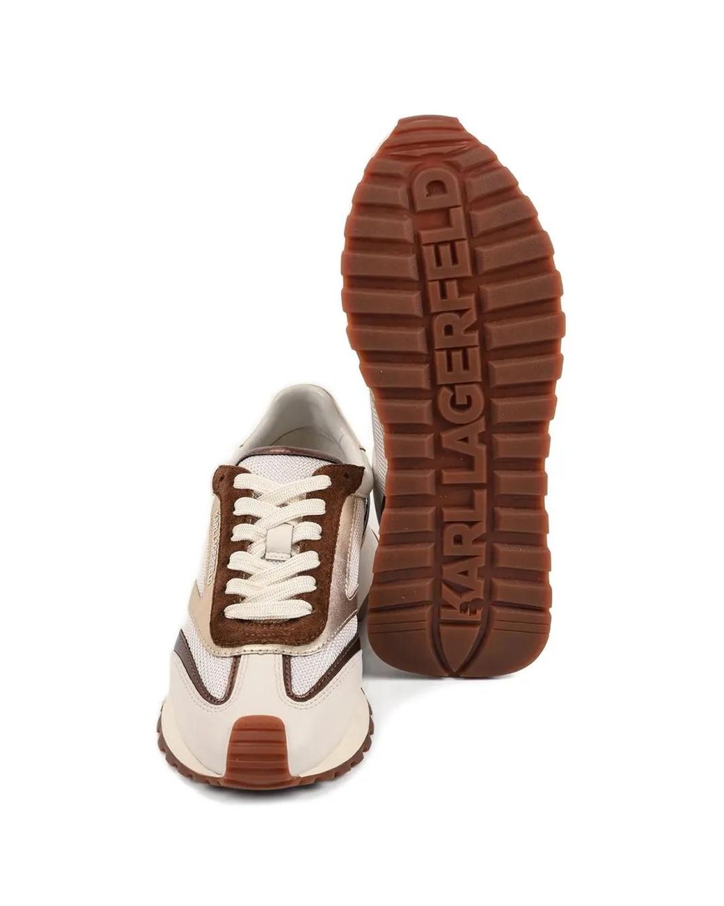 Karl Lagerfeld White Peep Lace Sneakers