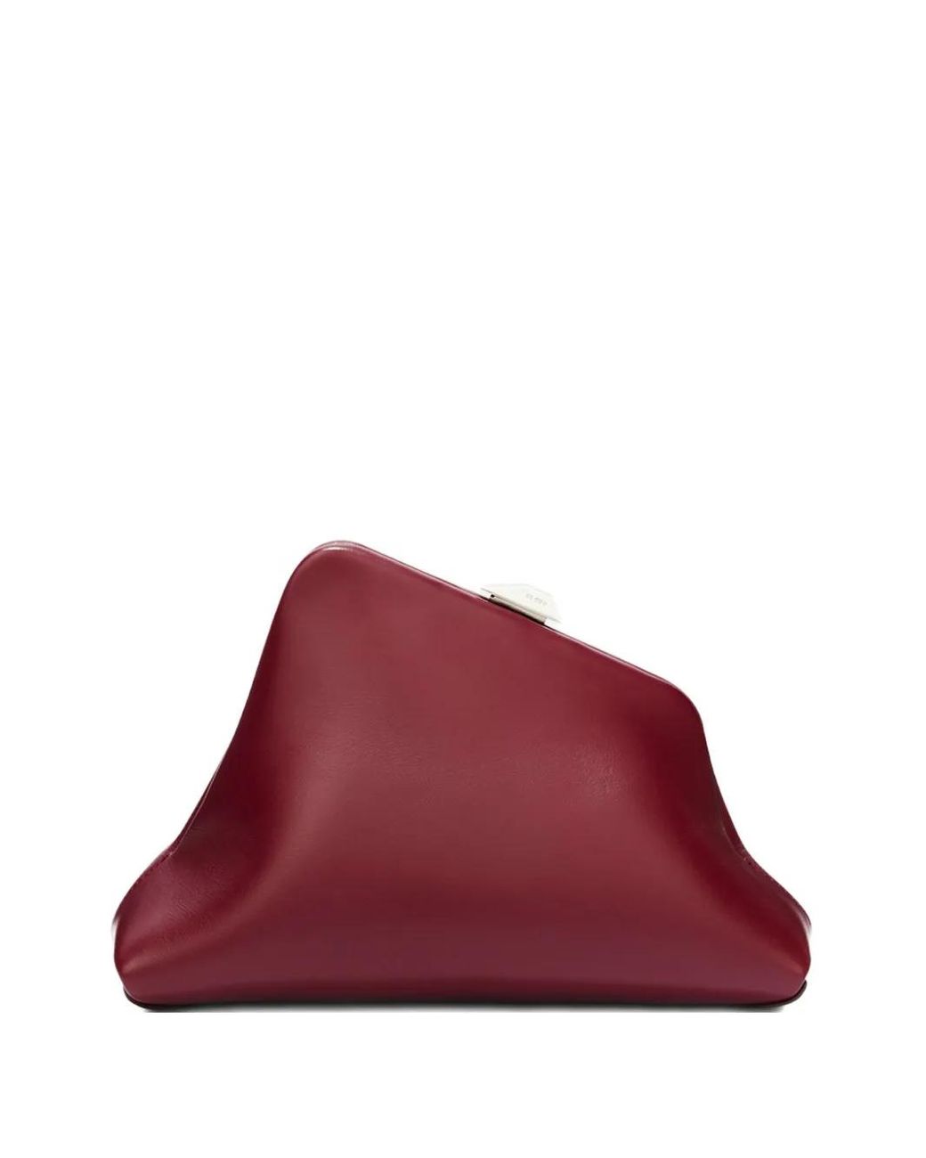 The Attico Red Small Day Off Leather Clutch Bag