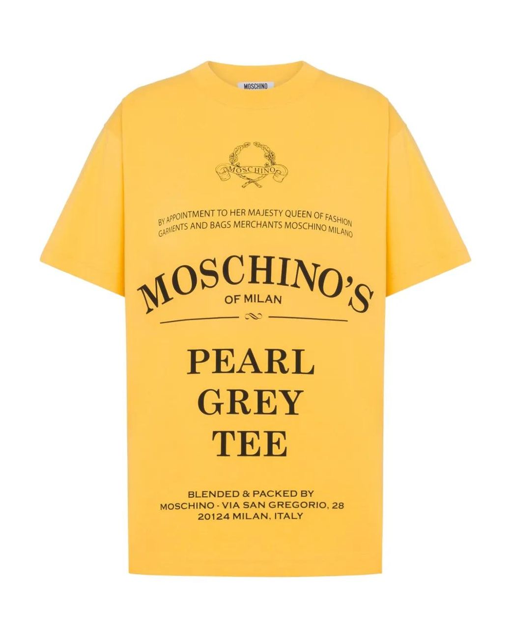 Moschino Yellow Printed Jersey T-Shirt