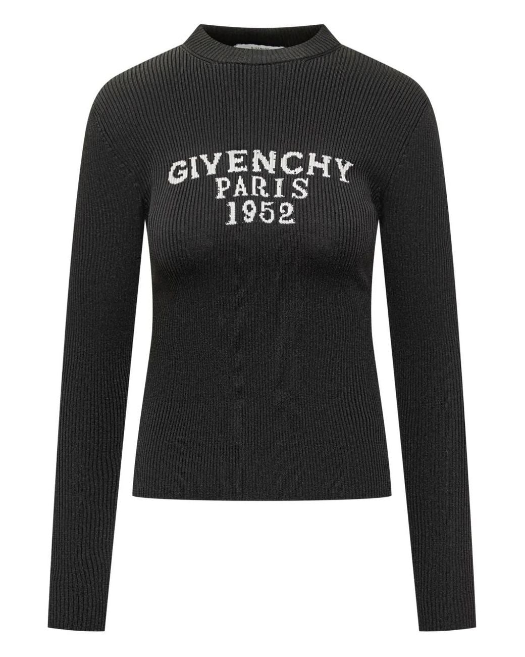 Jersey Con Logo En Jacquard Givenchy de color Black
