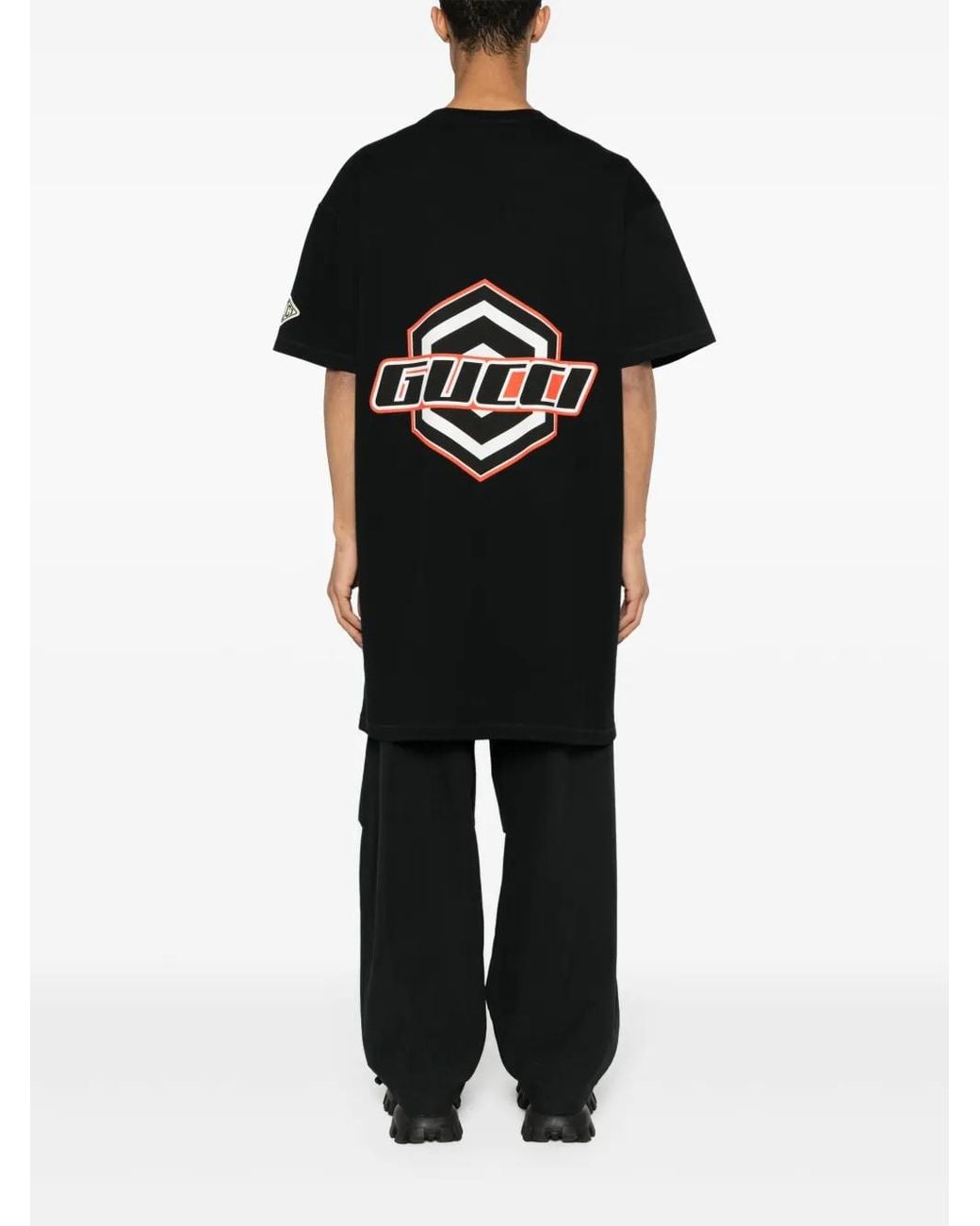 Gucci Black Logo-Print Cotton T-Shirt