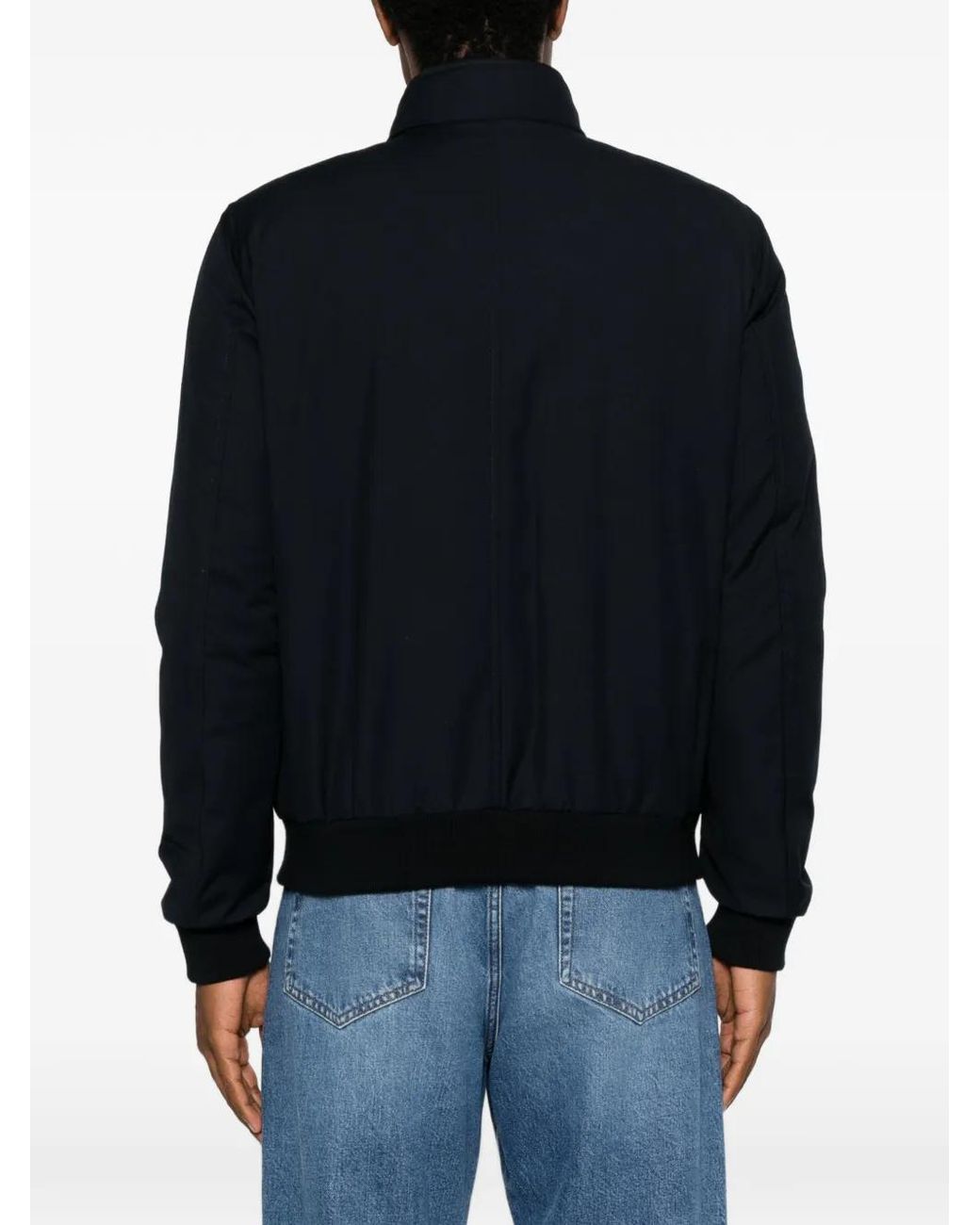 Moorer Blue Janson Bomber Jacket for men