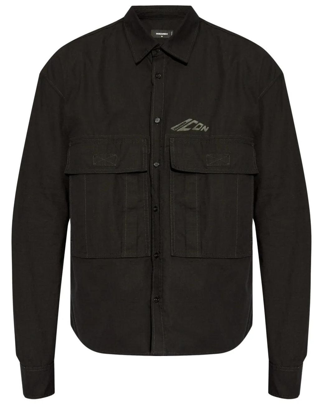 DSquared² Icon Overhemd Met Logo in het Black voor heren