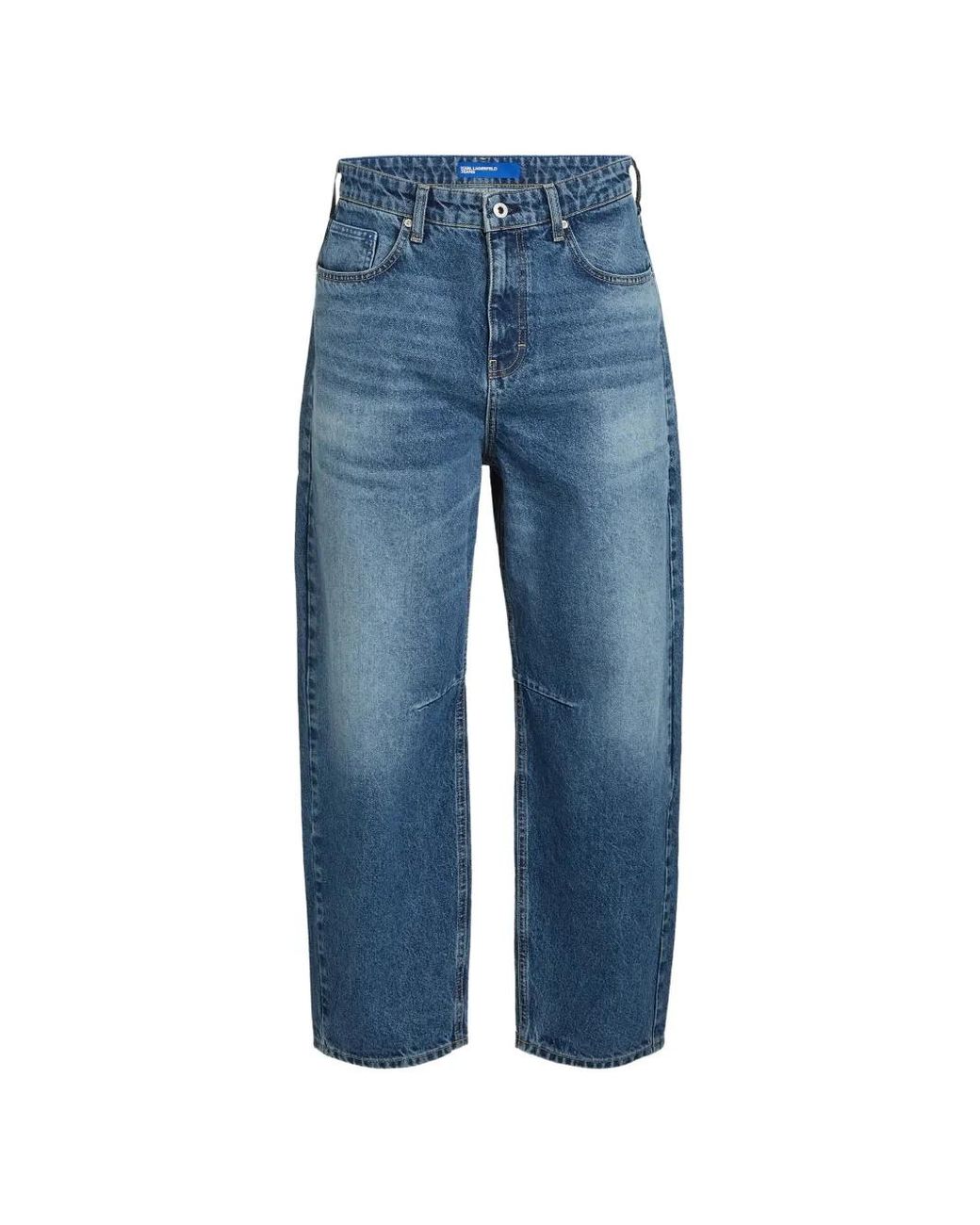 Karl Lagerfeld Blue Barrel Jeans for men