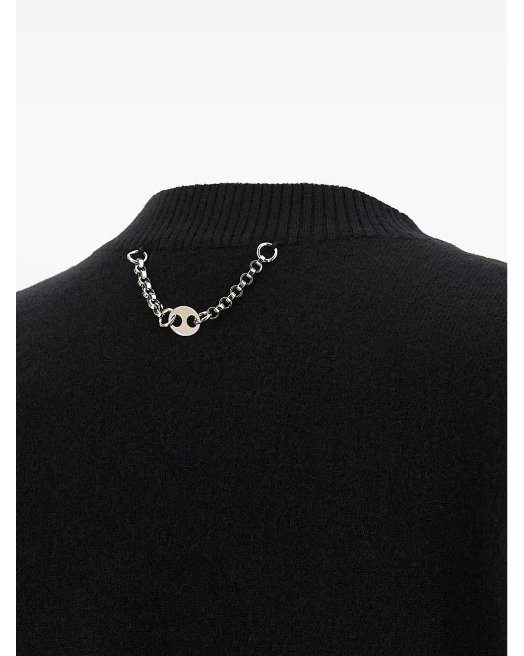 Rabanne Black Crew-Neck Sweater