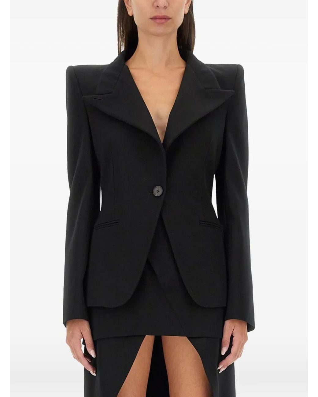 McQueen Black Single-Breasted Blazer