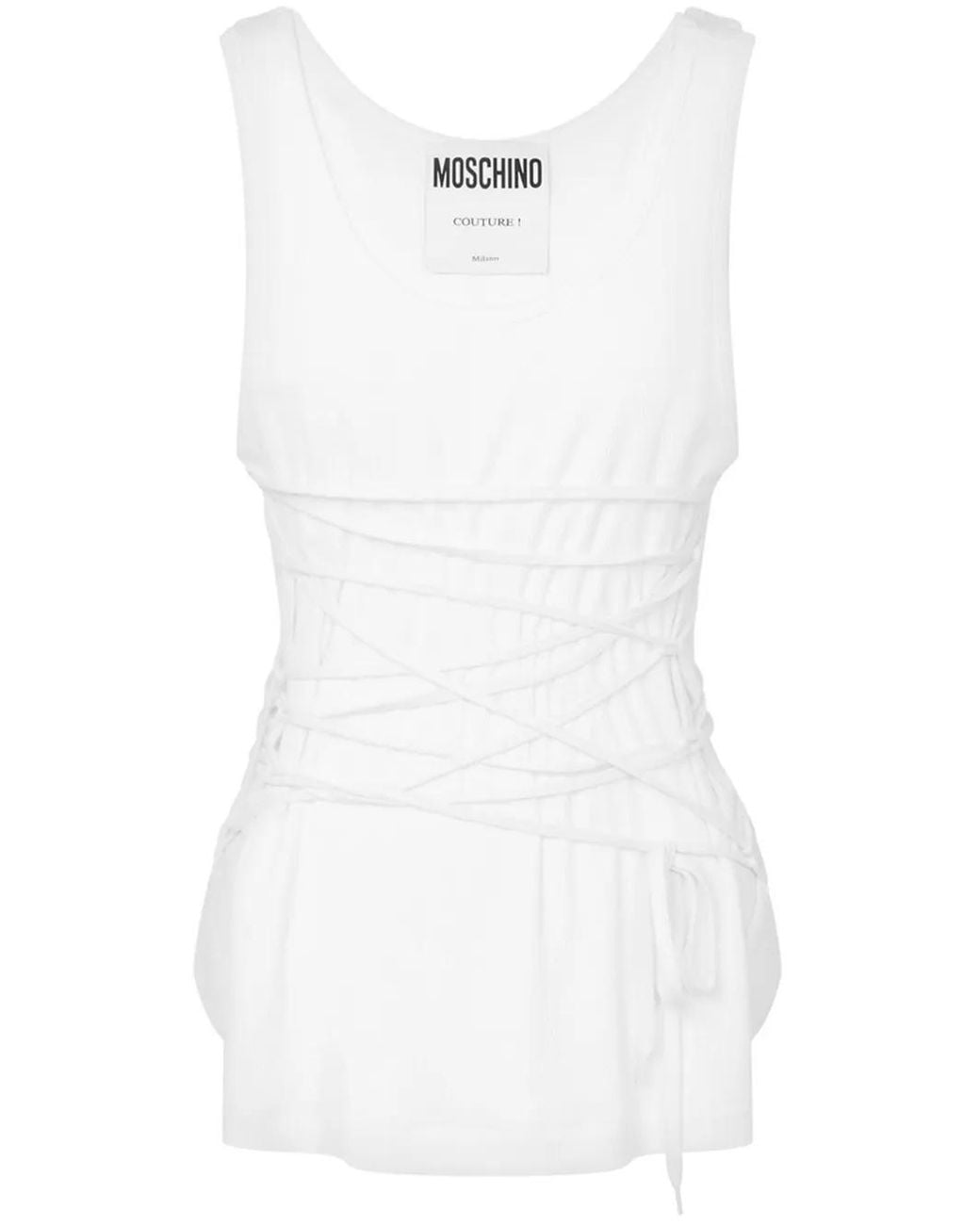Top con impresión Moschino de color White
