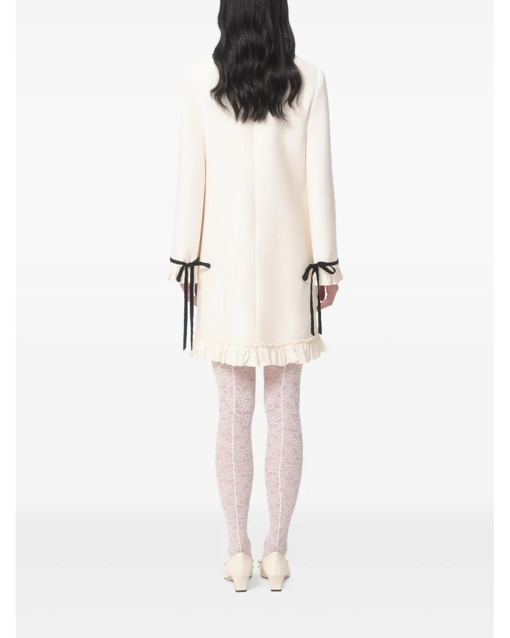 Valentino Garavani Natural Crepe Couture Mini Dress