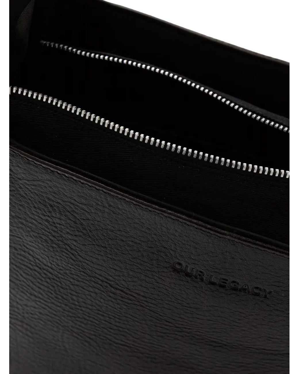Our Legacy Black Brick Grainy Leather Tote Bag