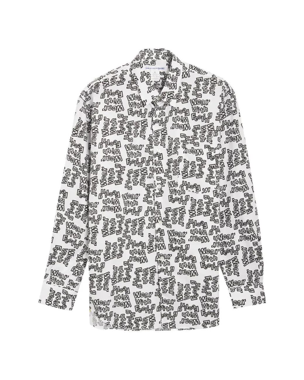 Comme des Garçons White Printed Woven Shirt for men