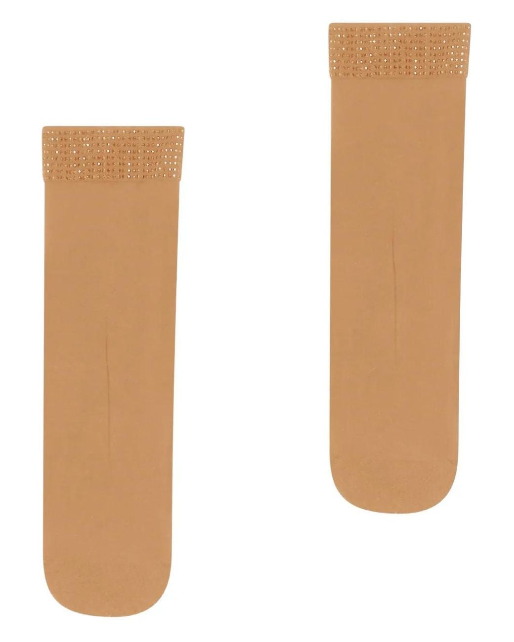Wolford White Liquid Metal Socks