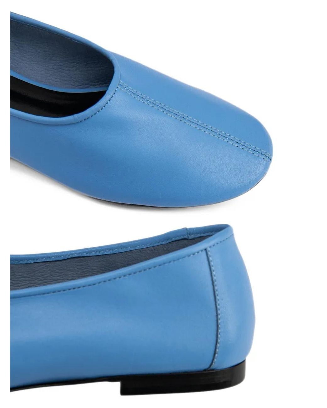 By Far Blue Prudence Leather Ballet Flats