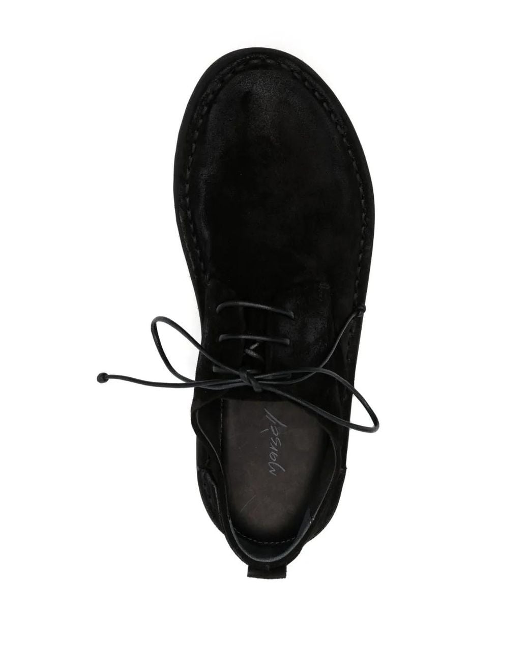 Marsèll Black Sancrispa Alta Suede Derby Shoes for men