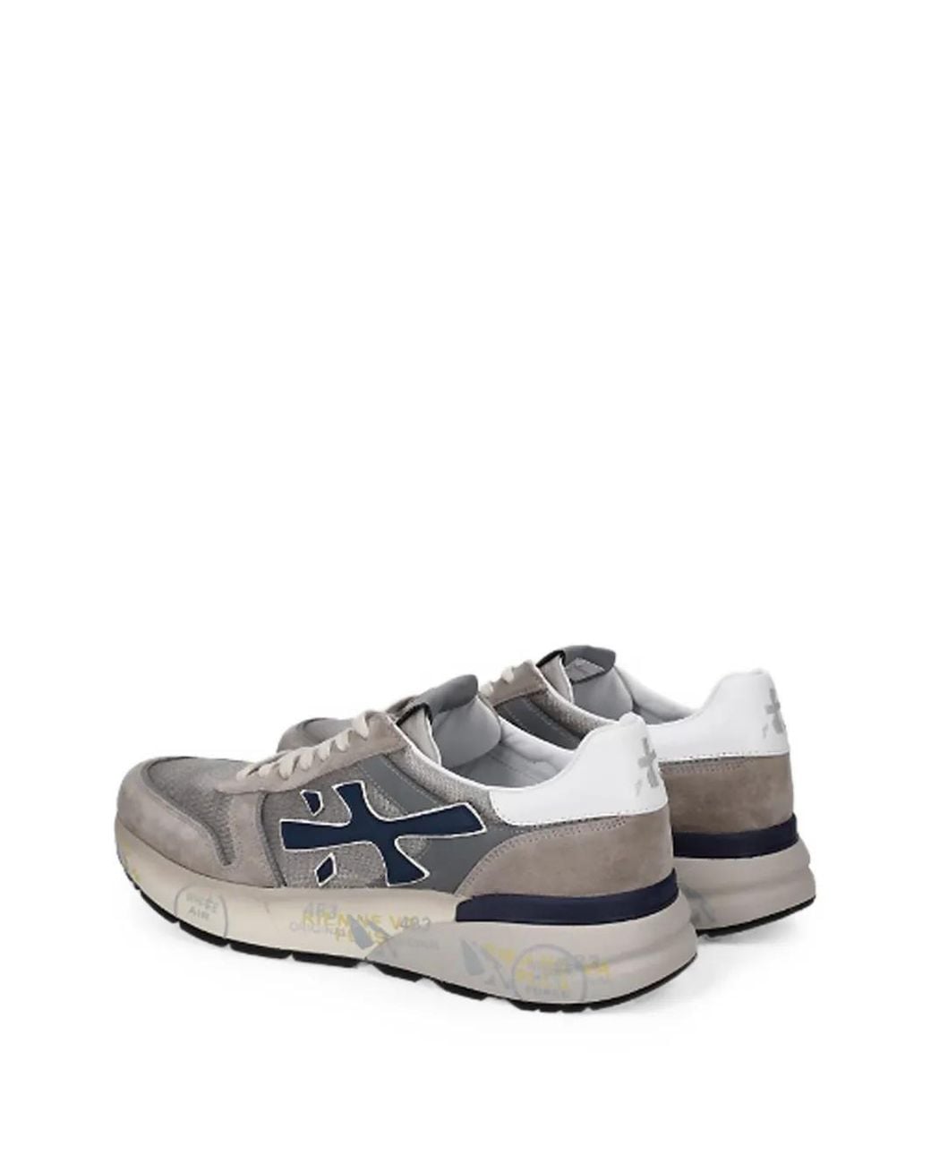 Premiata White Baskets Mick À Empiècements for men