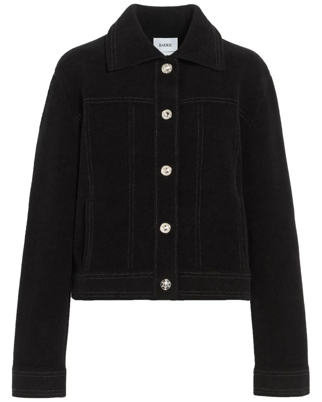Barrie Black Button-Up Jacket