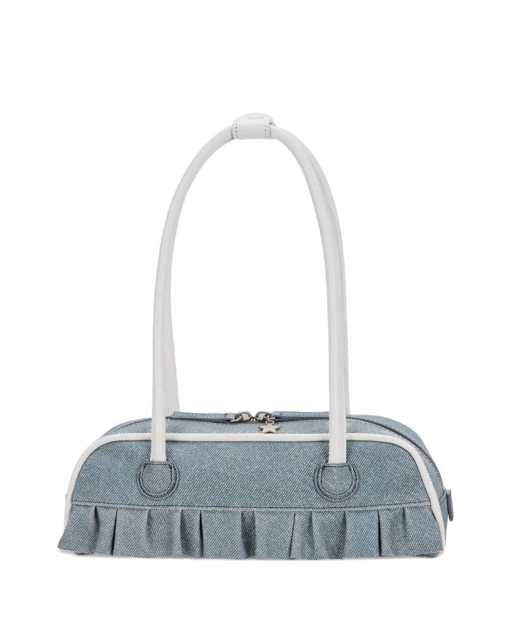 MARGE SHERWOOD Blue X Peanuts Ruffled Boston Shoulder Bag