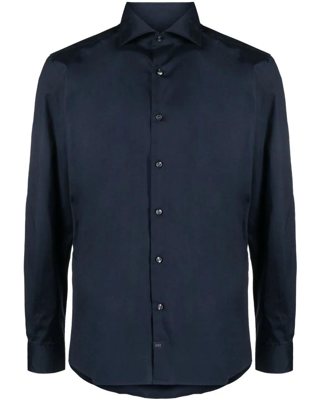 Fay Blue Long-Sleeved Cotton Shirt for men