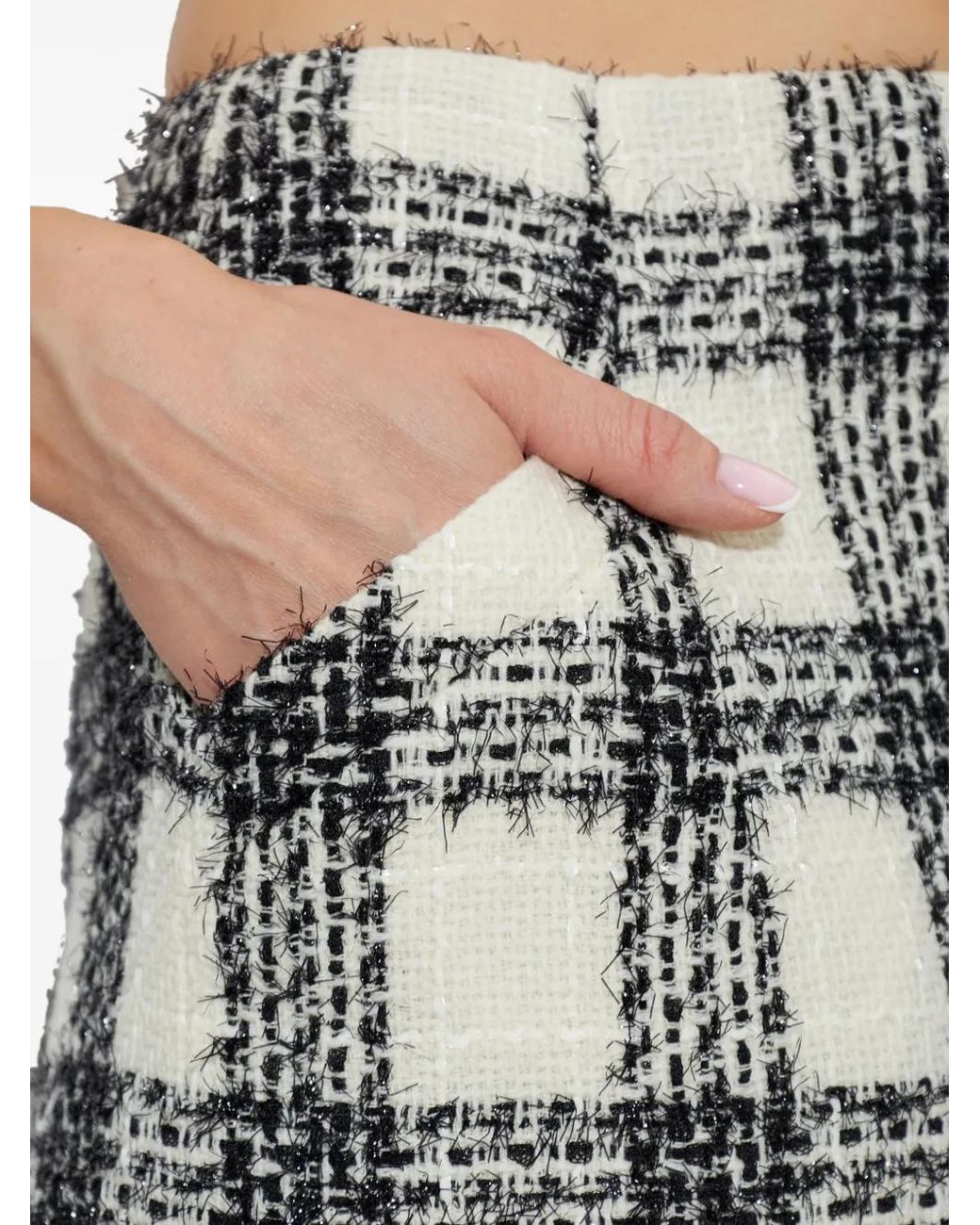 Vetements Gray Tweed Midi Skirt