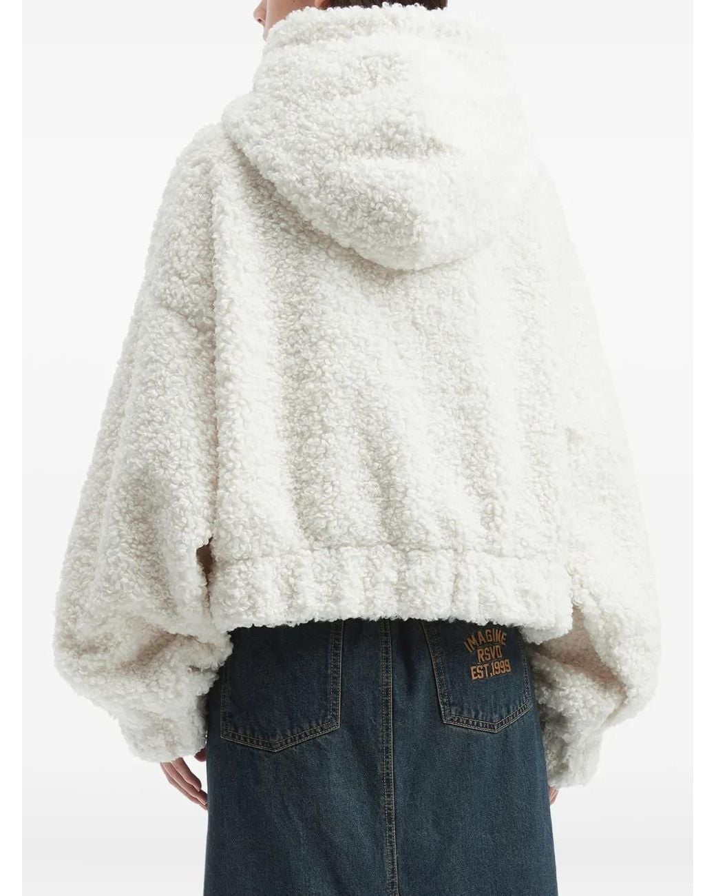 Musium Div. White Hooded Zip Jacket