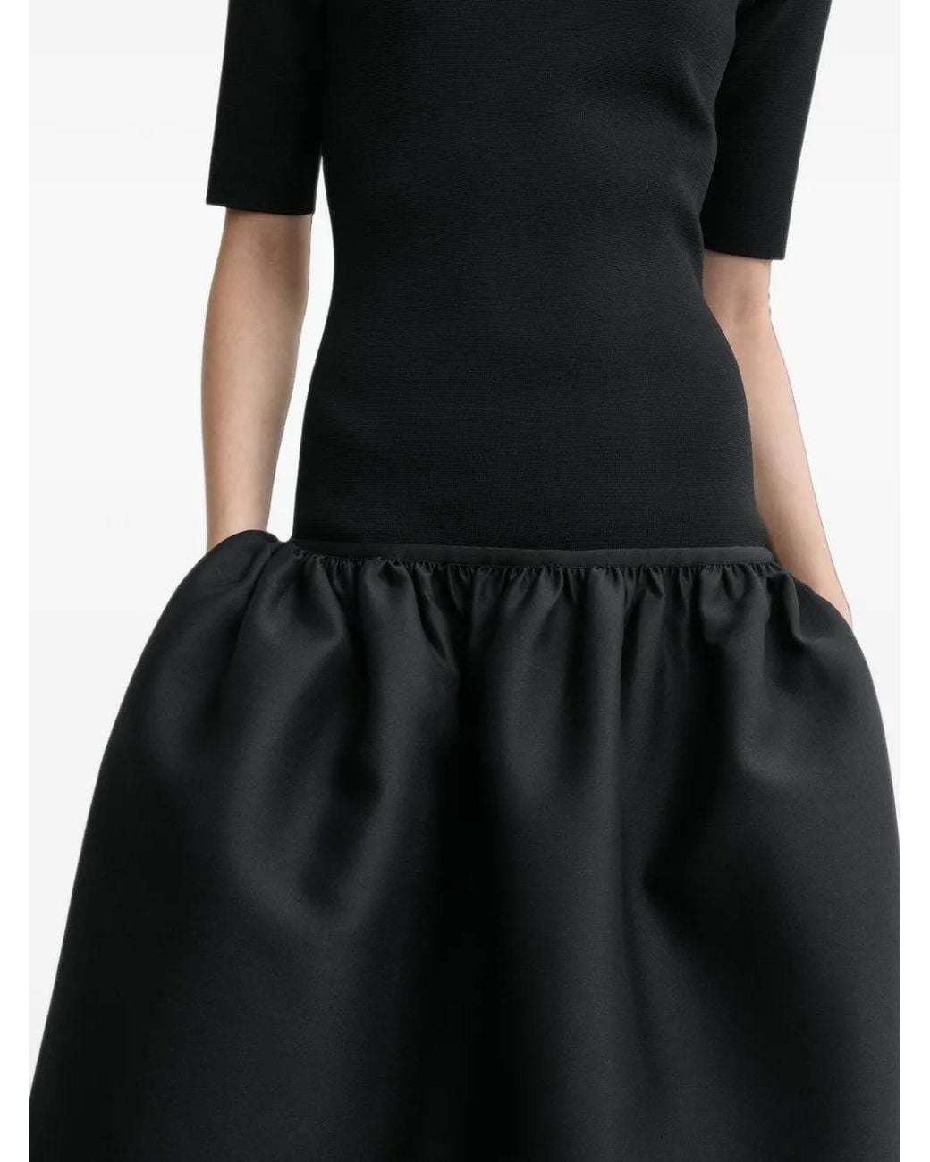 Totême Black Twinflower T-Shirt Dress Petite
