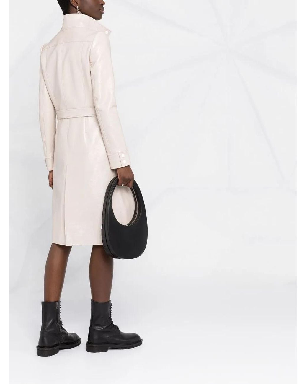 Courreges Multicolor Logo-Appliqué Vinyl Trench Coat