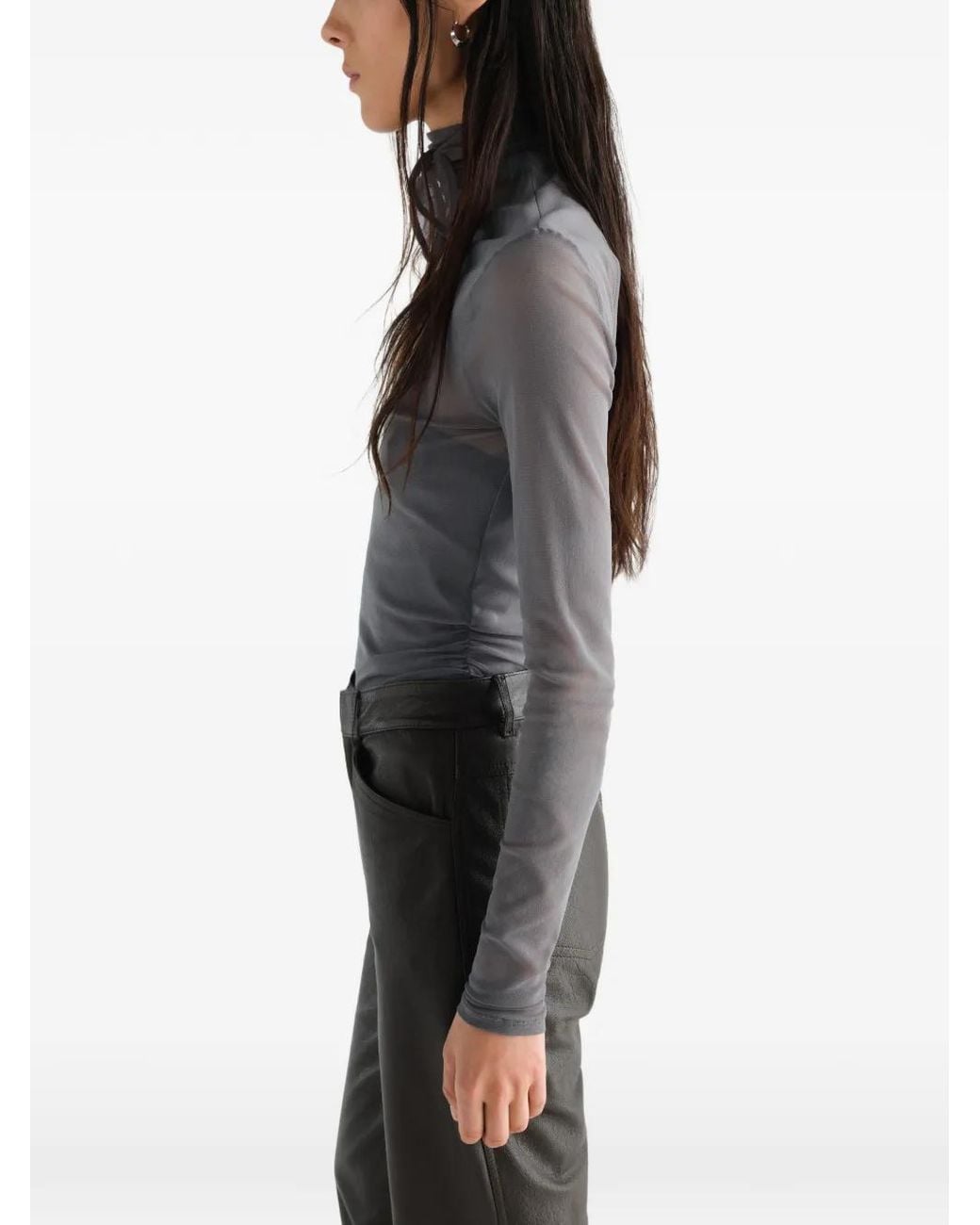 Lemaire Gray Ballerina Foulard Top