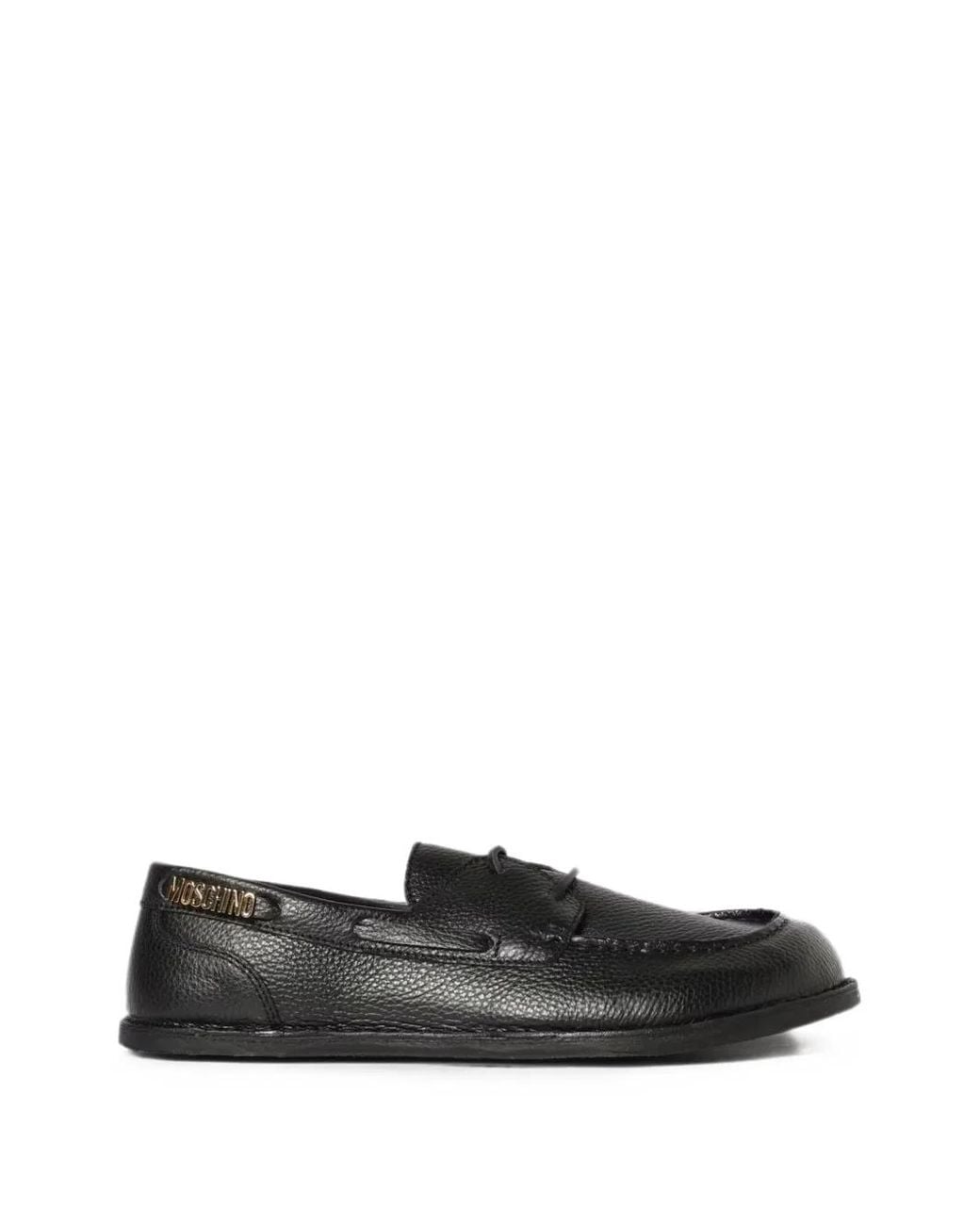 Moschino White Adrian Logo-Plaque Loafers for men