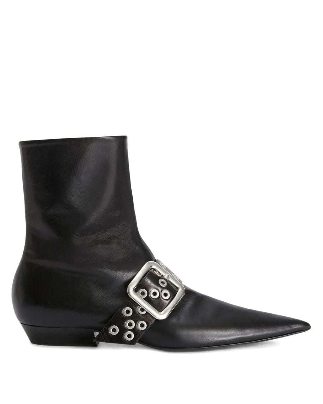 Jil Sander Black Leather Ankle Boots