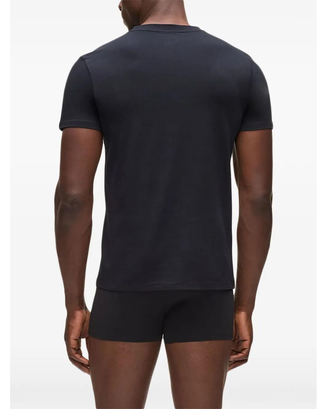 Karl Lagerfeld Black Logo-Print T-Shirt (Pack Of Two) for men