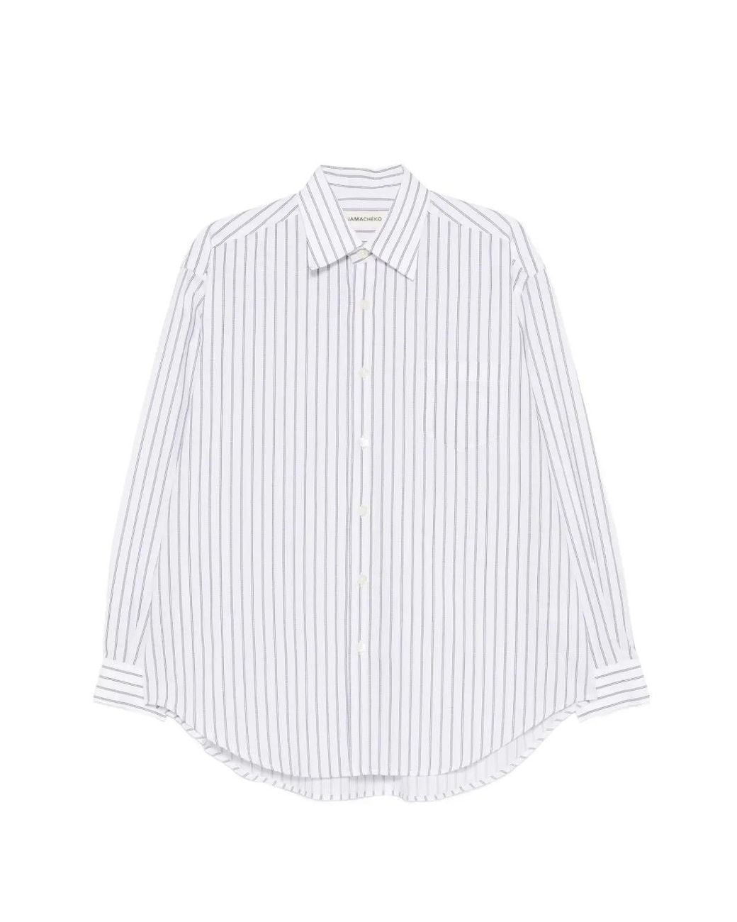 NAMACHEKO White Colt Striped Shirt for men