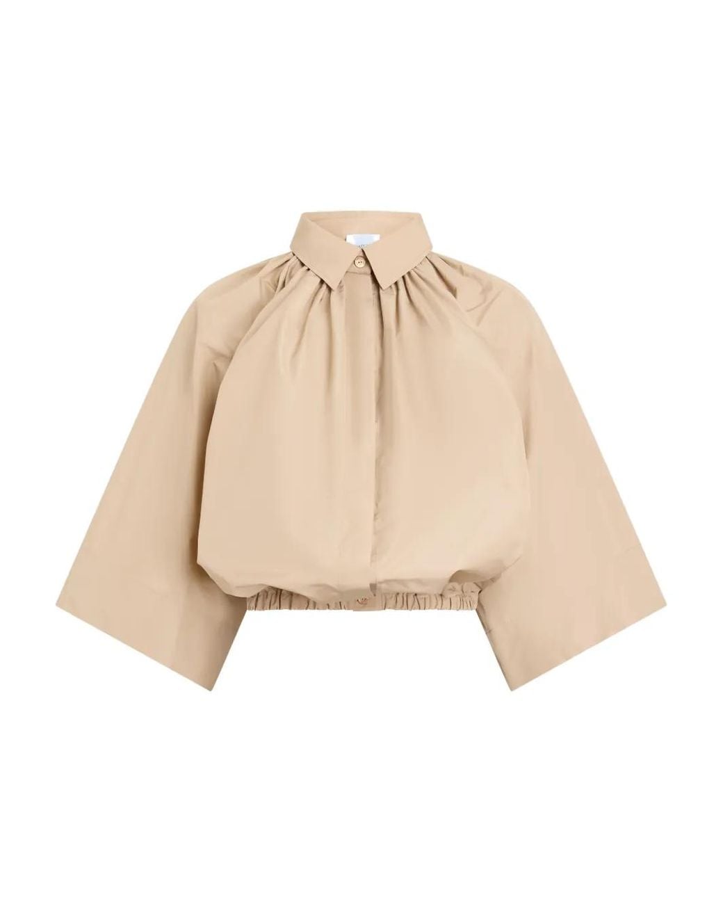 Blusa Fruncida Patou de color Natural