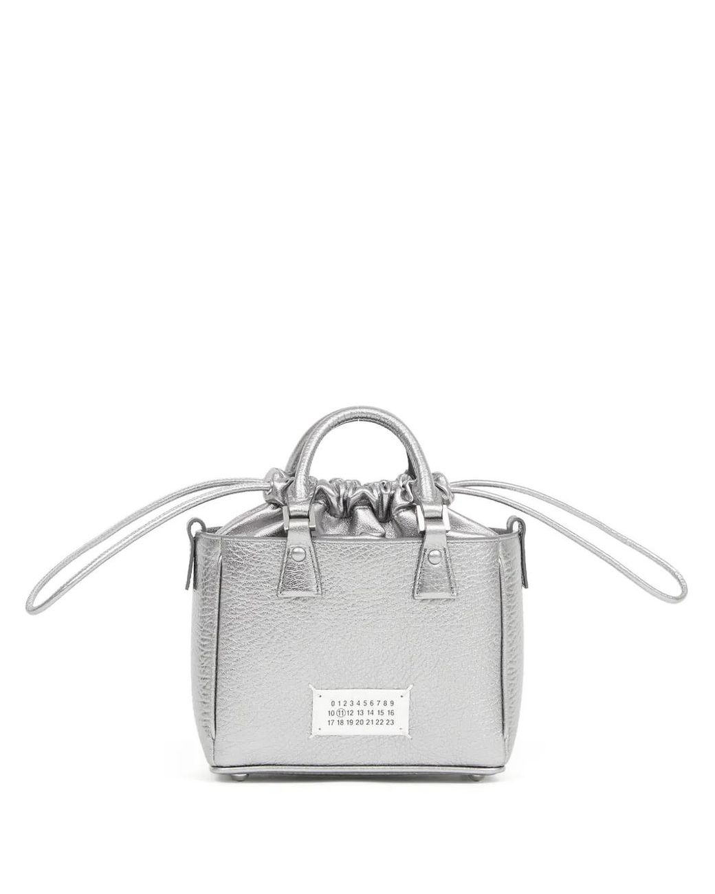 Maison Margiela White 5Ac Metallic-Effect Tote Bag